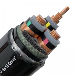 factory low price Yjv Yjlv Three Core Medium Voltage Copper Conductor XLPE Insulated PVC/PE Sheathed Power Cable